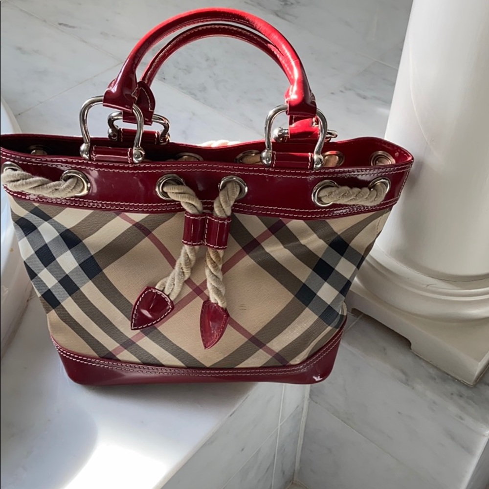 Burberry tote / nautical vintage